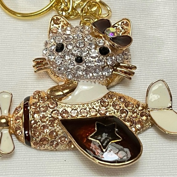 Betsey Johnson Hello Kitty Rhinestone Pendant Necklace - Picture 4 of 4